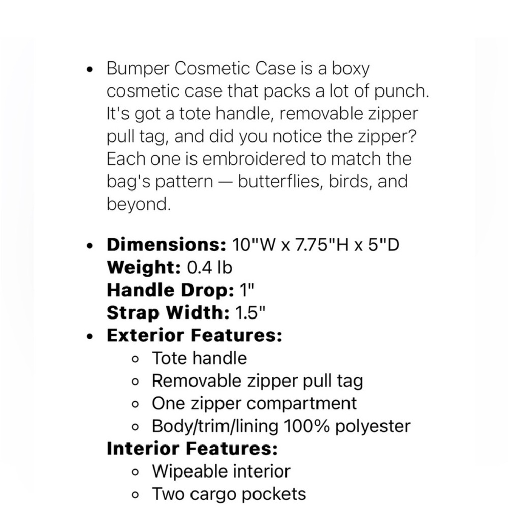 NWT Lug Bumper Cosmetic Case in Brushstrokes Multi - Picture 10 of 10
